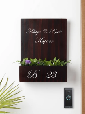 Name Plate With Planter Box