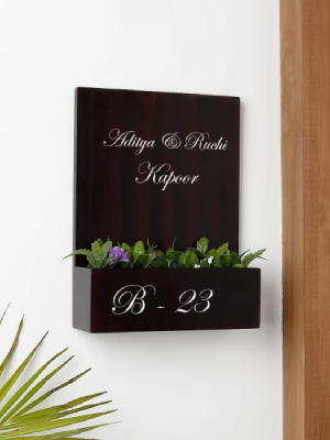 Name Plate With Planter Box