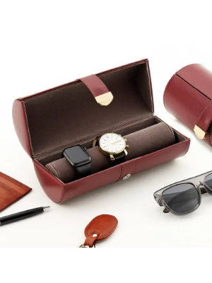 Round Watch Organizer Wine